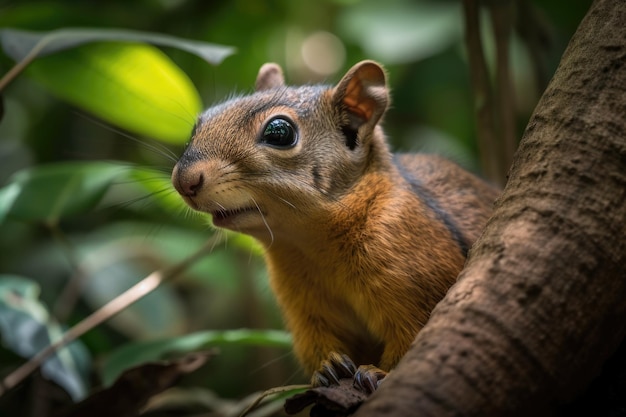 Brown headed Squirrel Generative AI