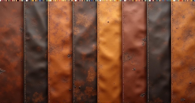 Photo a brown leather cover with a few buttons on it