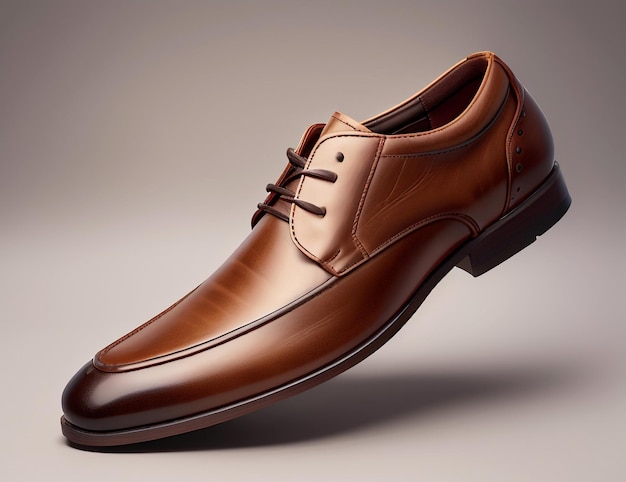 Brown leather office shoe