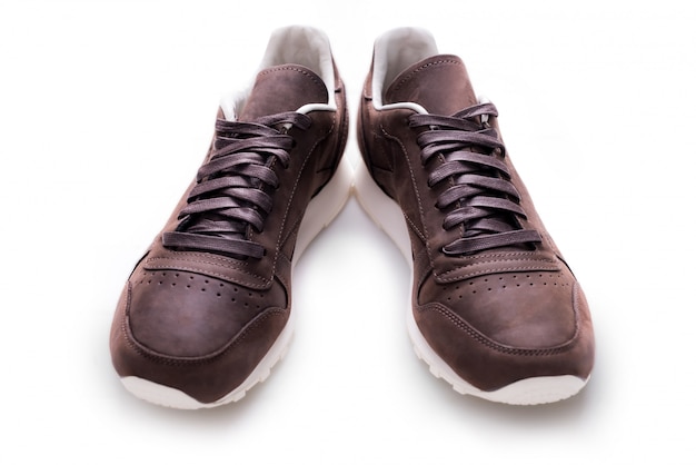 Brown leather shoes