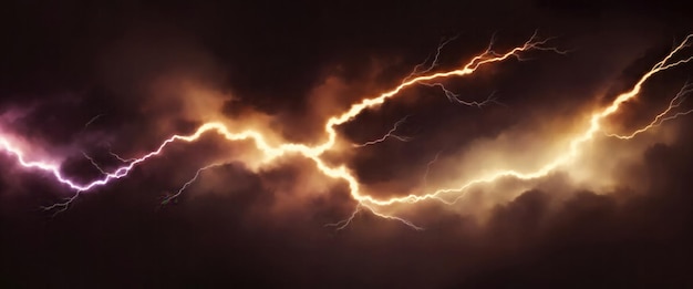 Brown lightning beautiful abstract banner background