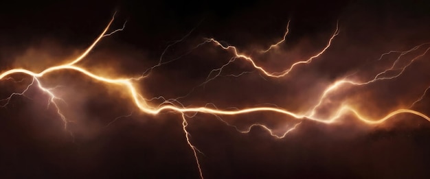 Brown lightning beautiful abstract banner background