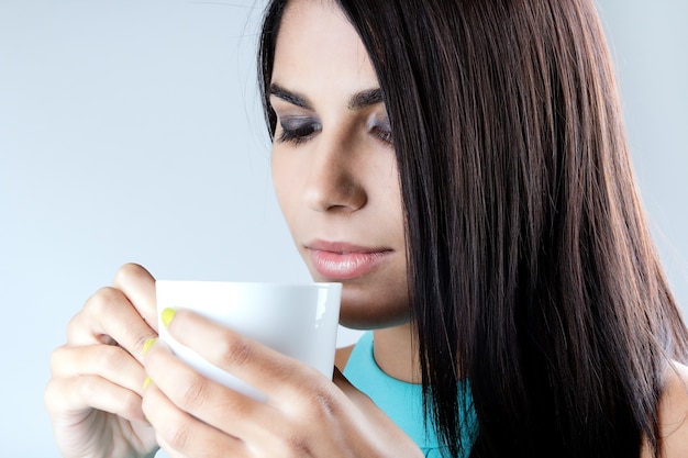 brown morning tea person drink