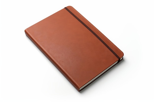 Brown Notebook on White Background On a White or Clear Surface PNG Transparent Background