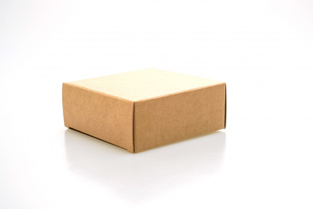 brown paper box isolated