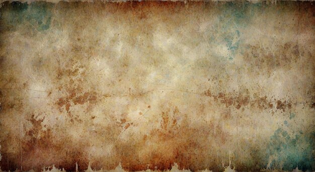 a brown paper with a green and blue background with a grungy texture