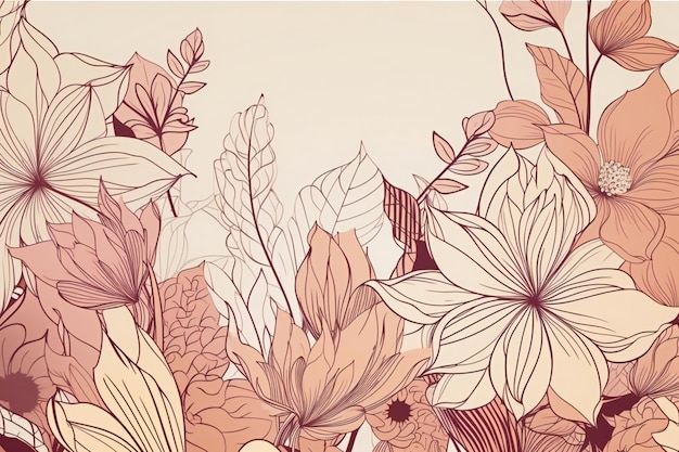 A brown and pink floral background with a floral pattern.