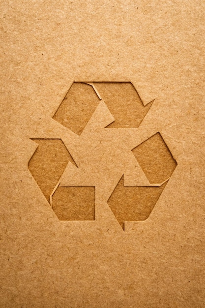 Photo brown recycle paper cardboard texture background from a paper box packing reduce reuse recycle ecology environmental safety concept