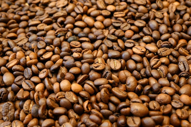 Brown roated coffee beans