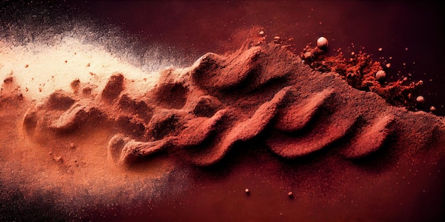 Brown sand powder explosion abstract background