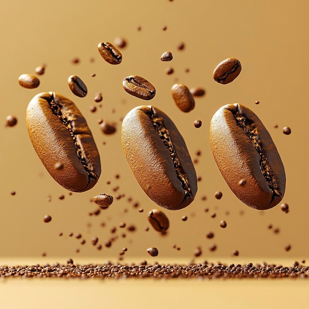 Photo a brown seed with the word coffee on it