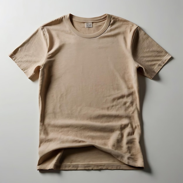 Photo a brown shirt with a white logo on it