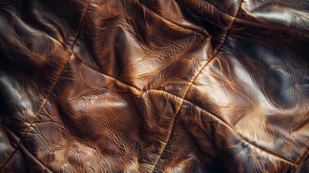 Photo brown smooth leather texture natural studio closeup