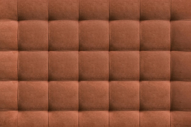 Brown suede leather background classic checkered pattern for furniture wall headboard