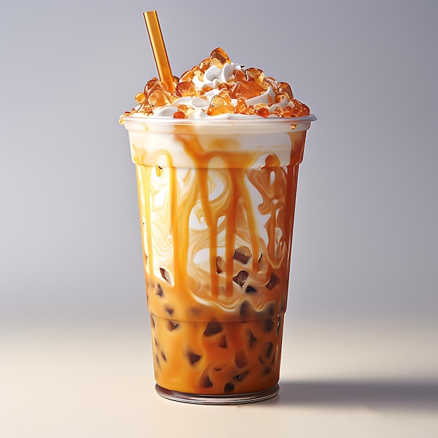 Brown sugar bubble boba drink milk tea perfect for drink catalog