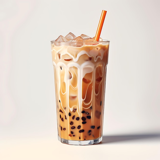 Brown sugar bubble boba drink milk tea perfect for drink catalog