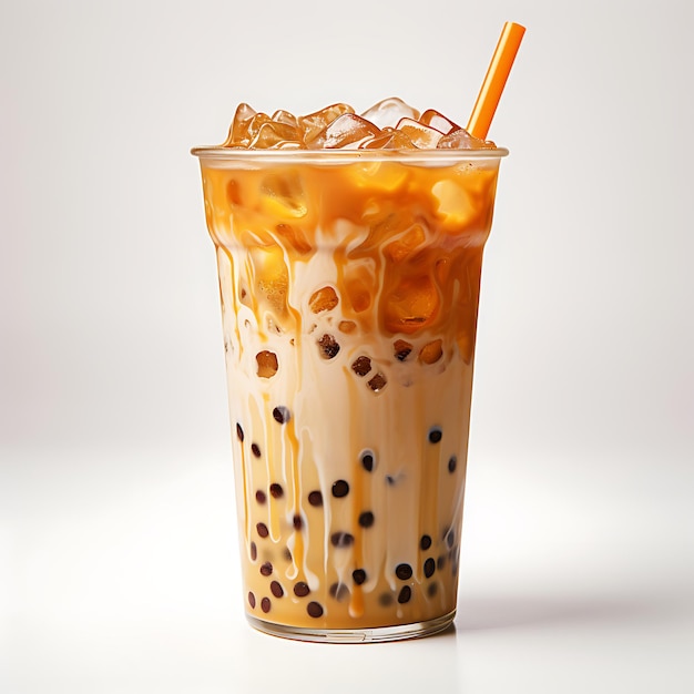 Brown sugar bubble boba drink milk tea perfect for drink catalog