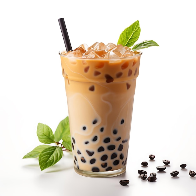 Brown sugar bubble boba drink milk tea perfect for drink catalog