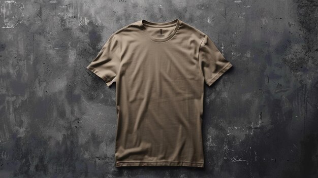 Photo a brown t shirt with the word quot t quot on the front