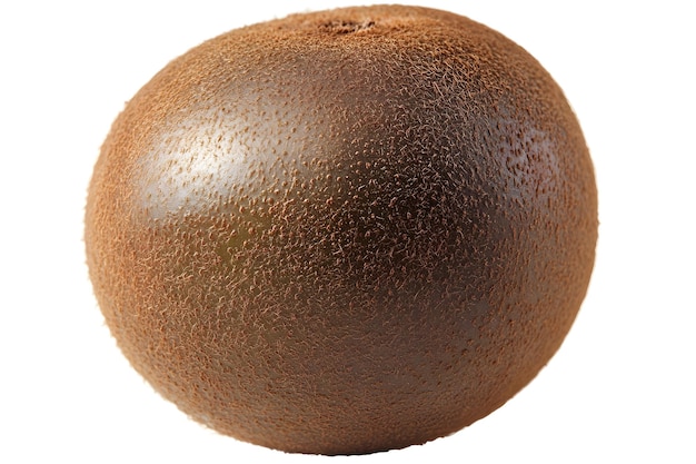 Photo a brown and tan colored kiwi fruit with a white background