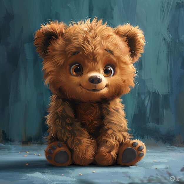 a brown teddy bear with a brown nose and a black nose