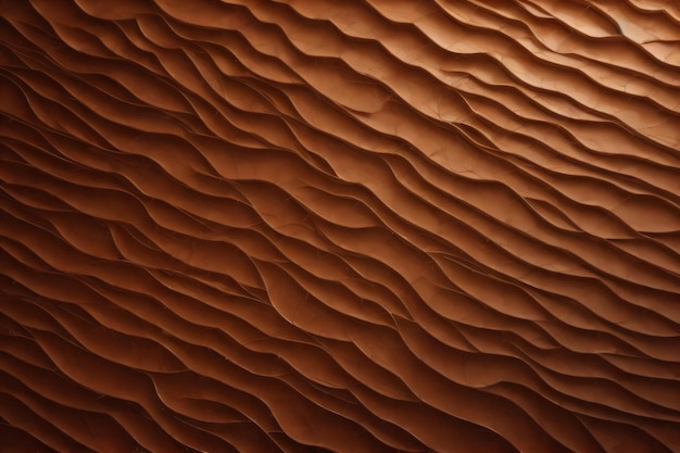 A brown wall with wavy lines in the center beautiful background with generative ai