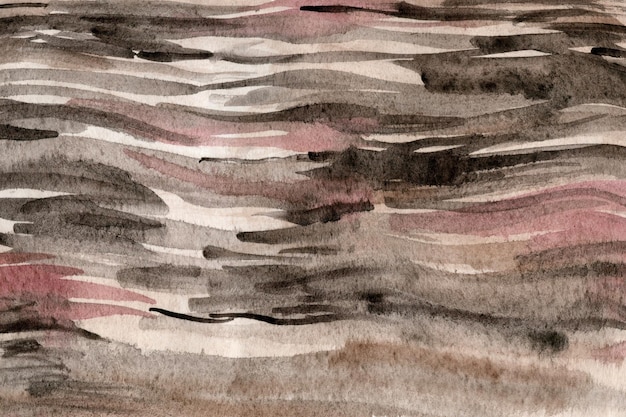 Brown watercolor background with grungestyle spots and strokes