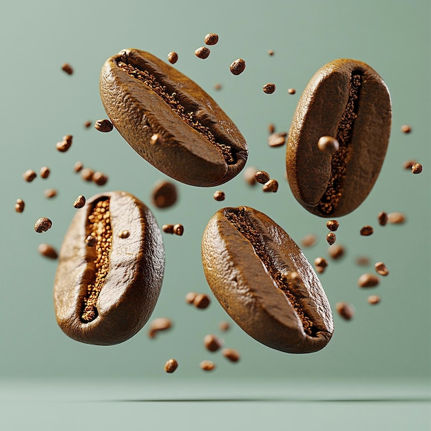 Photo a brown and white coffee cup with the word coffee on it