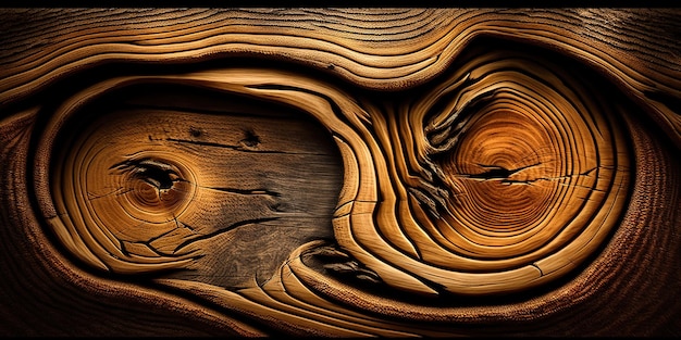 Brown wood texture macro detail Wallpaper Generated by artificial intelligence