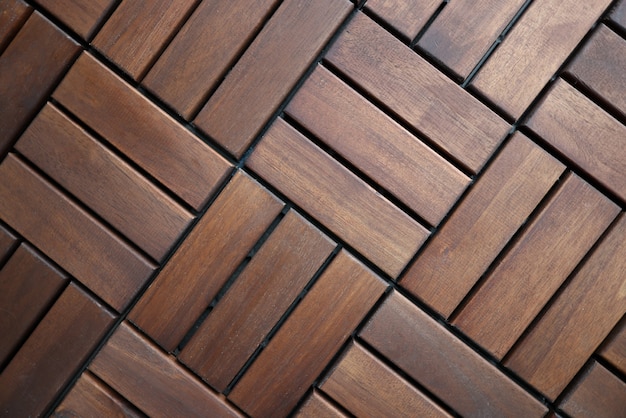 Brown wooden decking tiles floor