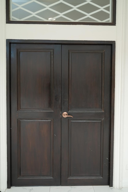 Brown wooden door background