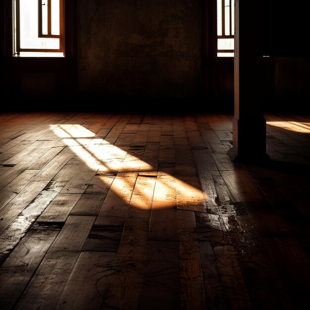 brown wooden floor