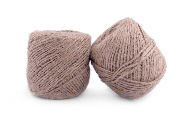 Brown wool yarn