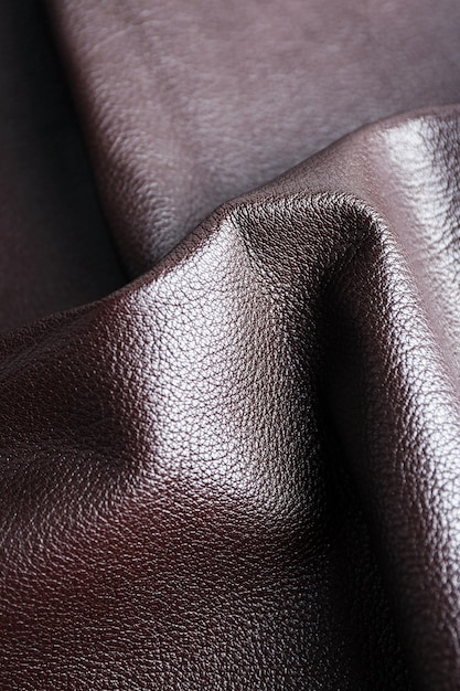 Brown wrinkled leather texture background