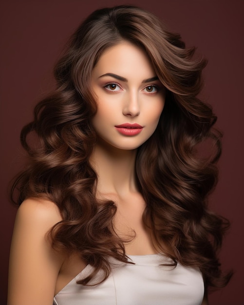 Brunette Wig Brown with Follicles Style