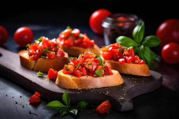 Bruschetta Italian food Generative AI