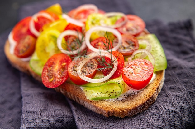 bruschetta tomato vegetable delicious snack healthy meal food snack diet on the table copy space