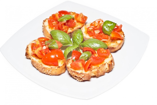 Bruschette, italian appetizer