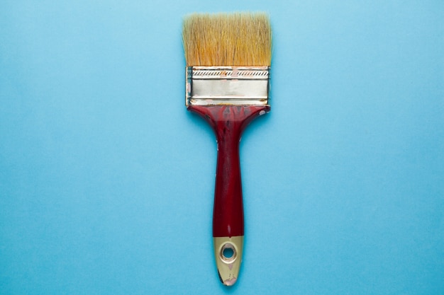 Brush on the blue table