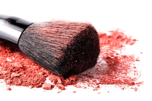 Brush for makeup on a white background