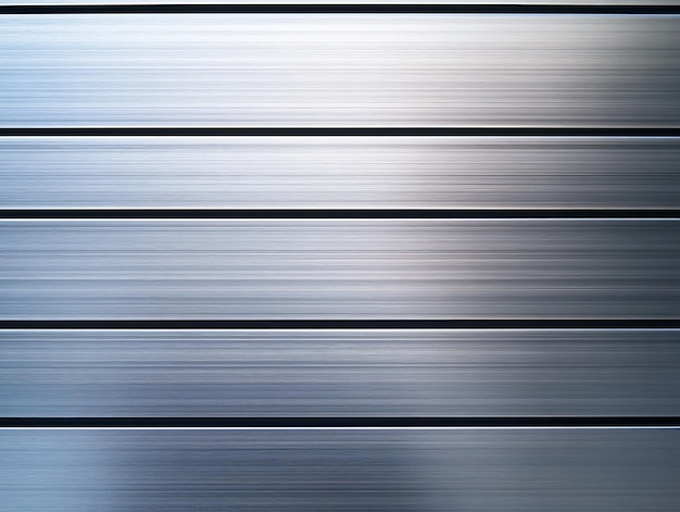 Brushed metal background with subtle horizontal texture and gradient light reflection in a smooth industrial surface design