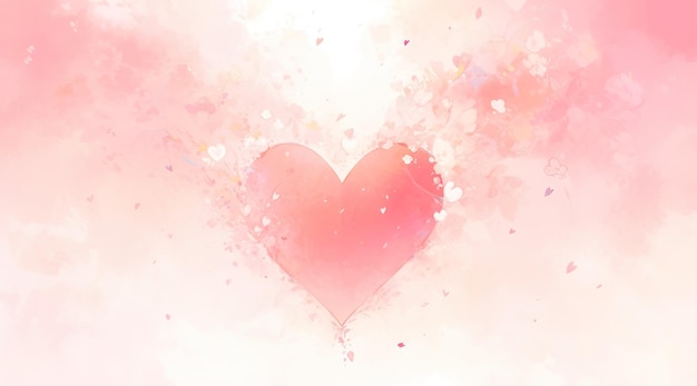 Brushes in pink colors pink heart love holiday love background