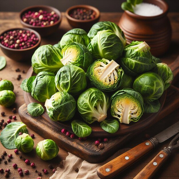 Brussels sprout whte background