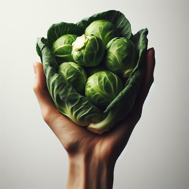 Brussels sprout whte background