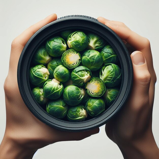 Brussels sprout whte background