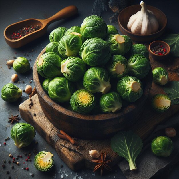 Brussels sprout whte background