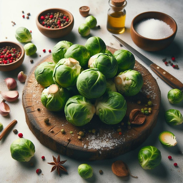 Brussels sprout whte background