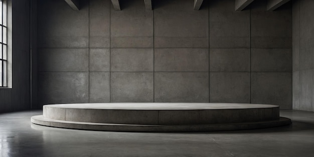 brutalist concrete podium background for product display