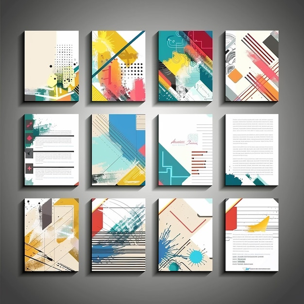 bstract banner design web template Set