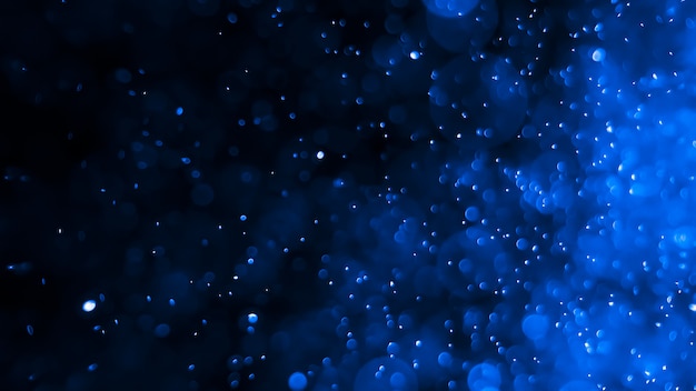 bubble bokeh abstract background with dark blue color